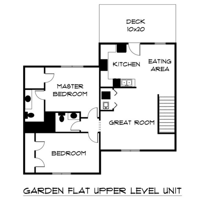 Garden Flat Upper Unit Floor Plan Image